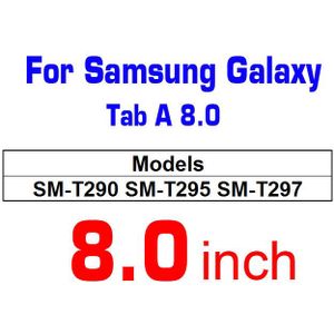 Tablet Screen Protector Voor Samsung Galaxy Tab Een 8.0 9.7 10.1 10.5 Inch Gehard Glas Film T290 T295 T590 T510 p200 T380 T580