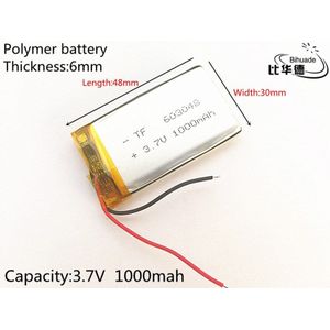 3.7 V 1000 mAh 603048 Lithium Polymeer Li-Po li ion Oplaadbare Batterij cellen Voor Mp3 MP4 MP5 GPS PSP mobiele bluetooth