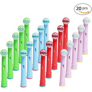 20 Pcs Vervanging Kids Kinderen Tandenborstel Heads Voor Oral B EB-10A Pro-Gezondheid Stadia Elektrische Tandenborstel Oral Care, 3D Excel