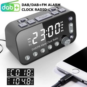 Mini Dab/Dab + Digitale Radio Ontvanger Desktop Luidspreker Ondersteuning Dual Wekker Functie Wtih Dual Usb-poort Opladen fm Radio