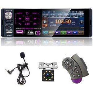 1 Din Auto Radio MP5 Speler Full Touch Screen 2USB Rds Fm Stereo Am Bluetooth MP5 Speler P5130 Autoradio 4.1 inch Auto Stereo