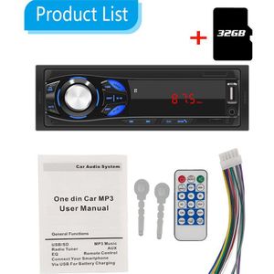 Bluetooth Autoradio Autoradio Radio Fm Aux Ingang Ontvanger Sd Usb 12V In-Dash 1 Din Auto MP3 multimedia Speler