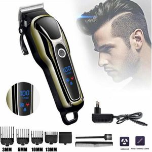 Kemei KM-1990 Professionele Elektrische Tondeuse Oplaadbare Lcd Trimmer Haircut Machine Baard Scheerapparaat Voor Mannen Eu Plug