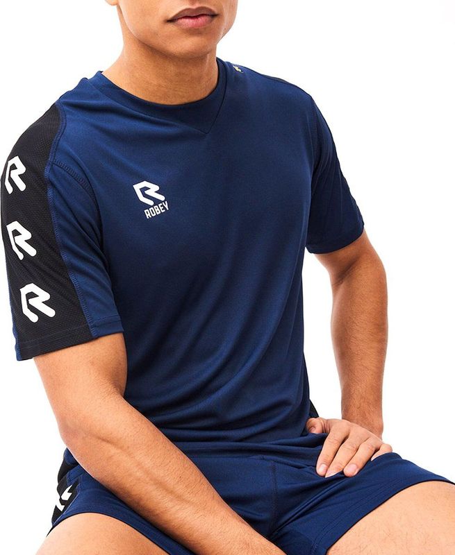 Robey Performance Trainingsshirt Kids Donkerblauw Zwart