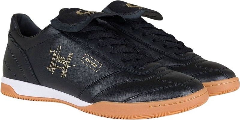 Cruyff - Retro Astro - Zaalvoetbalschoenen - Zwart - Koeien Nappaleer