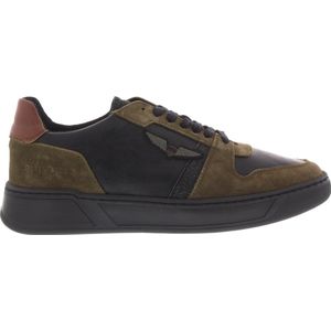 PME Legend, Khaki Leren Sneaker met Uitneembaar Voetbed Groen, Heren, Maat:44 EU