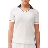 Robey - Women Court V-Neck Polo - Racket White - Katoen