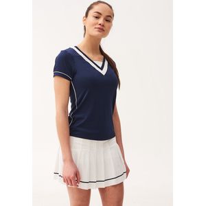 Robey - Girls Match T-Shirt - Navy - Katoen