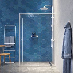 Sealskin Contour Douchecabine 120x90cm Met Schuifdeur Mat Wit - Veiligheidsglas - Douche - Douchecabines - 8720314710748