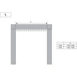 Sealskin Contour schuifdeur met zijwand 140x90x200 cm, 6 mm helder veiligheidsglas met antikalklaag mat wit