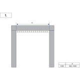 Sealskin Contour draaideur met zijwand 100x100x200 cm, 6 mm helder veiligheidsglas met antikalklaag mat wit
