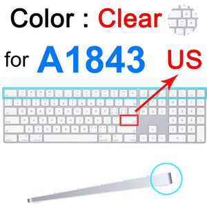 Keyboard Cover Voor Imac Draadloze Bluetooth Magic Voor Apple A1644 A1314 A1843 A1243 G6 Numeriek Toetsenbord Clear Eu Ons Protector huid