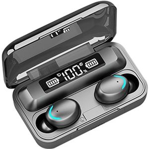 F9-5 2200Mah Led Bluetooth Draadloze Hoofdtelefoon Oortelefoon Oordopjes Tws Touch Control Sport Headset Noise Annuleren Waterdicht