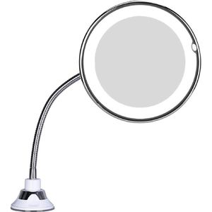 Led 10X Nifying Make-Up Spiegel Verlichte Vanity Badkamer Ronde Spiegel Met 360 Graden Draaibare Rotatie, Flexibele