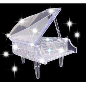 3D Crystal Piano Puzzel Met Licht/Muziek Thuis Tafeldecoratie Volwassen Kinderen Intellective Leren Speelgoed