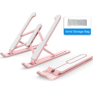 Draagbare Verstelbare Laptop Houder Opvouwbare Notebook Stand Houder Lifting Cooling Beugel Non-Slip Pad Voor Laptop Onder 15.6 Inch