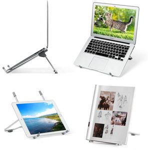 Gebruik Mount Opvouwbare Cooling Ondersteuning Aluminium Laptop Stand Draagbare Verstelbare Notebook Houder Desktop Voor Ipad Mac
