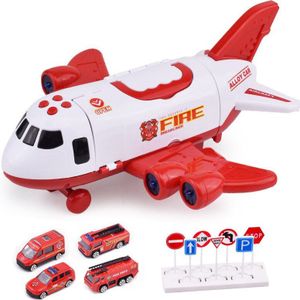 Auto Speelgoed Voor Jongens Met Transport Cargo Vliegtuig En Grote Speelkleed Educatief Voertuigen Geluid En Licht Draagbare Road Sign speelgoed