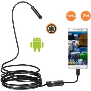 7mm Lens Android OTG USB Endoscoop Camera 2 m Smart Android Telefoon USB Borescope Inspectie Snake Tube Camera 6LED