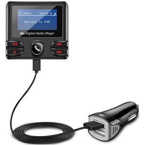 Onever DAB Ontvanger Bluetooth 4.2 FM Transmitter Car Kit Muziekspeler Modulator Dual USB 2.1A Charger Ondersteuning TF met Antenne