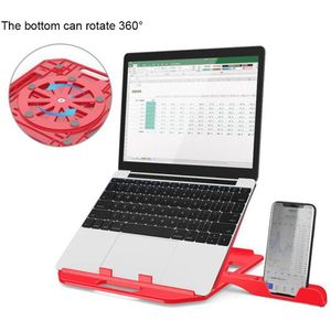 Laptop Houder 360 Graden Roterende Bodem Hoogte Verstelbare Computer Beugel Cooling Pad Rack Voor Macbook