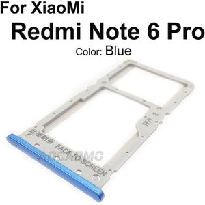 Aocarmo Metalen Plastic Nano Sim Card Tray Microsd Slot Houder Vervanging Deel Voor Xiaomi Redmi Note 6 Pro 6Pro M1806e7