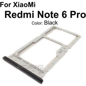 Aocarmo Metalen Plastic Nano Sim Card Tray Microsd Slot Houder Vervanging Deel Voor Xiaomi Redmi Note 6 Pro 6Pro M1806e7