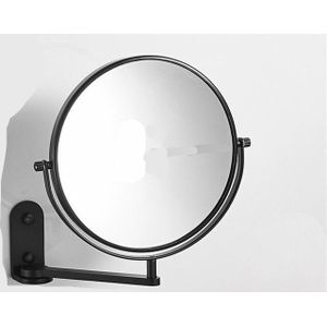 8 ""Zwarte Make-Up Spiegels 1X3 Vergrootglas Aluminium Cosmetische Spiegel Badkamer Dubbele Geconfronteerd Wandmontage Bad spiegel