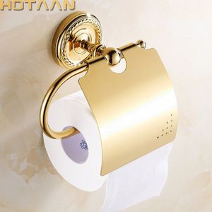 , Golden Massief Messing Toiletrolhouder Klassieke Badkamer Accessoreis Wc Tissue Roll Papier Houder 12292G