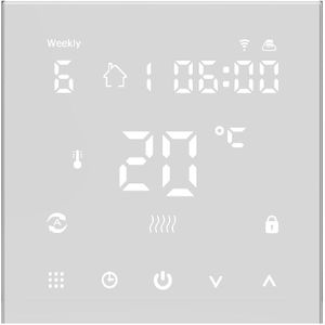 Smart Wifi Thermostaat Digitale Temperatuurregelaar Elektrische Week Programmeerbare Vloerverwarming Termostato Met Lcd-scherm