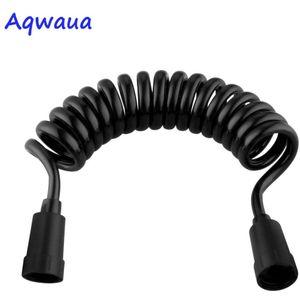 Aqwaua Pvc Bidet Slang Zwart Flexibele Doucheslang 2M Telefoonlijn Slang Voor Wc Bidet Sproeier Accessoires Voor Badkamer