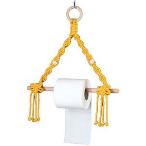 Boho Decor Toiletpapier Stand Papierrol Macrame Opbergrek Tapijt Muur Opknoping Macrame Hand geweven Touw Wanddecoratie