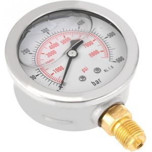 Manometer 0-600 Bar 63mm Metal Dial Hydraulische Water Manometer Meter Druk Meetinstrument