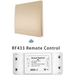433Mhz Draadloze Smart Switch Rf Afstandsbediening Ontvanger Drukknop Controller Wandpaneel Zender, 2 Way/3 Way Multi-Controle