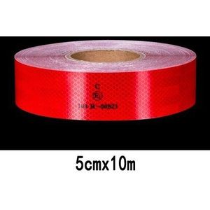 50 Mm Breedte Zelfklevende Reflecterende Waarschuwing Tape Met Geel Rood Wit Kleur Voor Auto