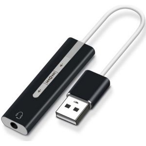 2 In 1 Met Microfoon USB Naar 3.5mm Jack Lichtgewicht Externe Geluidskaart Druk Knop Draagbare Voor PC Headset adapter Kleine