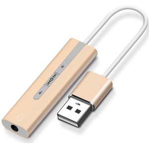 2 In 1 Met Microfoon USB Naar 3.5mm Jack Lichtgewicht Externe Geluidskaart Druk Knop Draagbare Voor PC Headset adapter Kleine