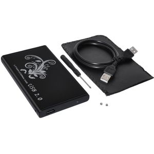 Aluminium Metal Externe HDD Caddy 2.5 inch SATA Externe Behuizing USB 2.0 HDD Hard Drive Case Voor Laptop Computer