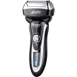 Kemei-5568 Elektrische Scheerapparaat Scheermes Professionele 4 Blade Hign Speed Motor Scheerapparaat Maglev Snijden Systeem Met LCD Display 100 -240 V