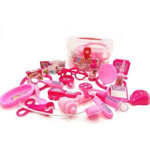 14-20Pcs Meisje Arts Speelgoed Plastic Accessorie Kinderen Rollenspel Game Baby Ziekenhuis Kinderarts Set Onderwijs Kinderen speelgoed