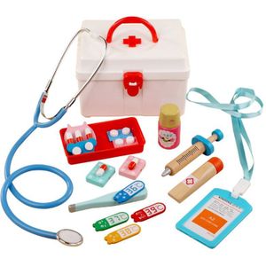 Pretend Doctor Play Houten Speelgoed Voor Kinderen Rollenspel Arts Verpleegkundige Game A2UB