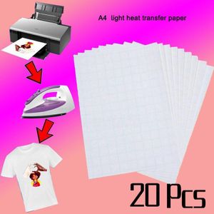 A4 T-shirt Inkjet Sublimatie Printproces Papier Licht Donker Katoenen Doek Diy Ijzer Warmte Pers Print Papier Thermische Transfer Papier