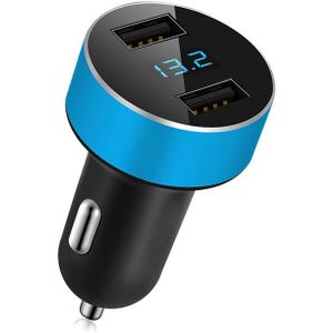 Smart Usb Car Charger Telefoon Fast Charger Max 4.8A Led Auto Adapter Dual Poorten Legering Mobiele Oplader Voor Xiaomi Iphone X Lenovo Z5