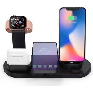 3 In 1 15W Draadloze Charger Stand Voor Iphone 11 X Xs Xr 8 Qi Quick Charge Dock Station voor Apple Horloge Serie 5/4/3 Airpods Pro