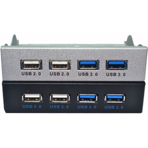 SP Voor Desktop 3.5 Inch Floppy Driver Bay 20 Pin 4 Poorten USB 2.0 + USB 3.0 Hub Interne Front panel Combo Beugel Adapter