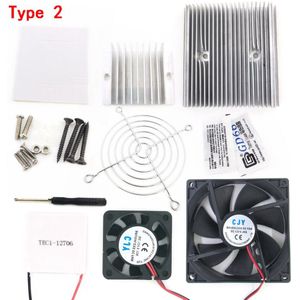 Diy Thermo-elektrische Koeling Cooling System Kit Halfgeleider Koeler Geleiding Module + Radiator + Koelventilator + Tec-12706