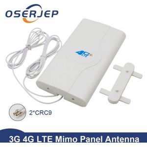 700 ~ 2600Mhz 88dbi 3G 4G Lte Antenne Mobiele Antenne 2x Crc9 Mannelijke Connector Mimo Panel Antenne + 2M/3M/5M Kabel Voor Router Modem