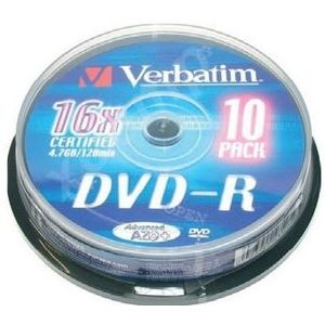 DVD-R Verbatim 43523 16X10 Pcs