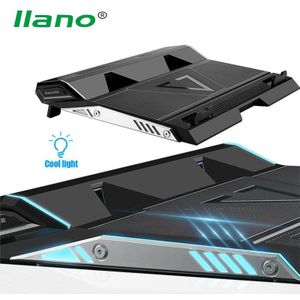 Llano 17Inch Gaming Laptop Koeler Twee Fan Laptop Cooling Pad Dual Usb-poorten, led Surround Mute Notebook Radiator Stand