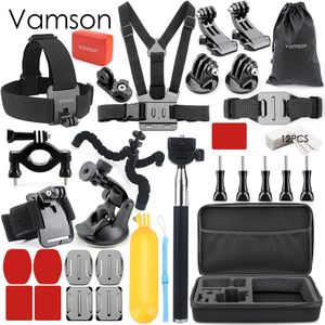 Vamson voor Gopro hero 7 6 5 accessoires set voor gopro kit mount voor SJ4000 hero 4 3 2 Zwart voor SJCAM M10 voor SJ5000 case VS74